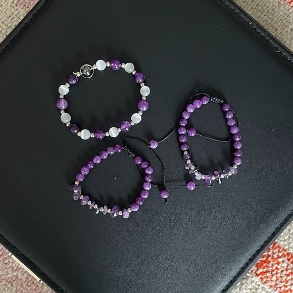 Amethyst Bracelet Stack - Picture 4 of 4
